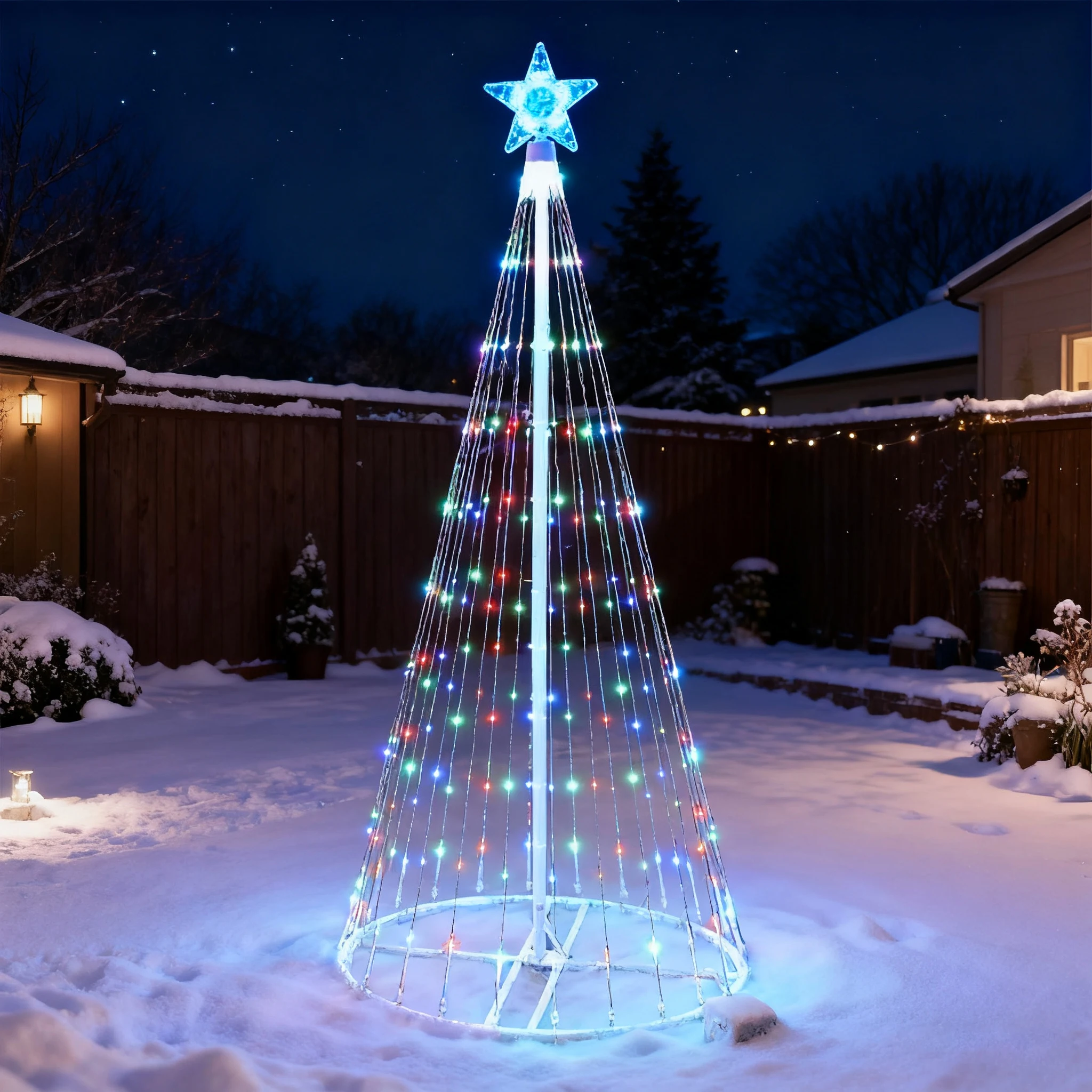 تعمل بالطاقة الشمسية LED شلال  - مراجعة Smart Garden Light Camera وسعره