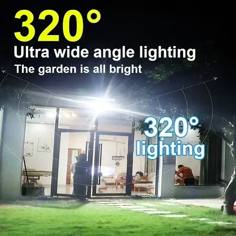 12000LM مصباح الجدار الشمسي ال - مراجعة Smart Garden Light Camera وسعره
