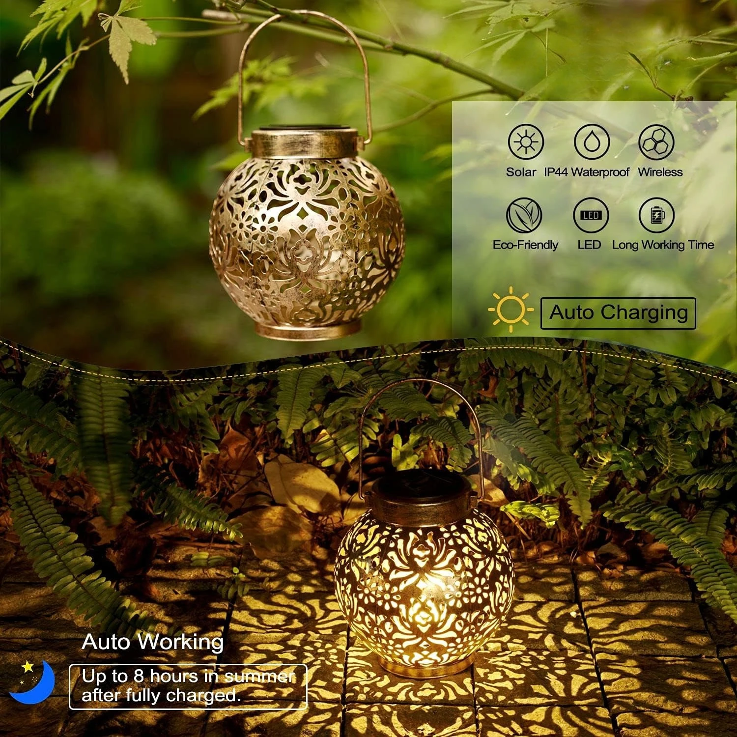 1-6 قطع من الفوانيس الشمسية ال - مراجعة Smart Garden Light Camera وسعره
